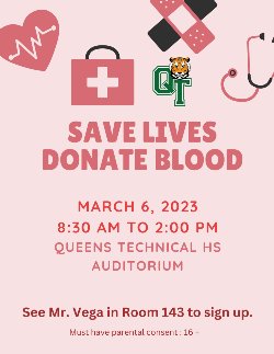 QTHS Blood Drive March 6